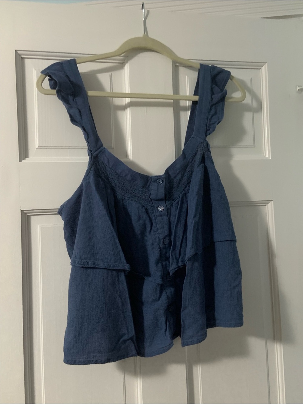 American Eagle Ruffled Lightweight Tank Top Blouse
